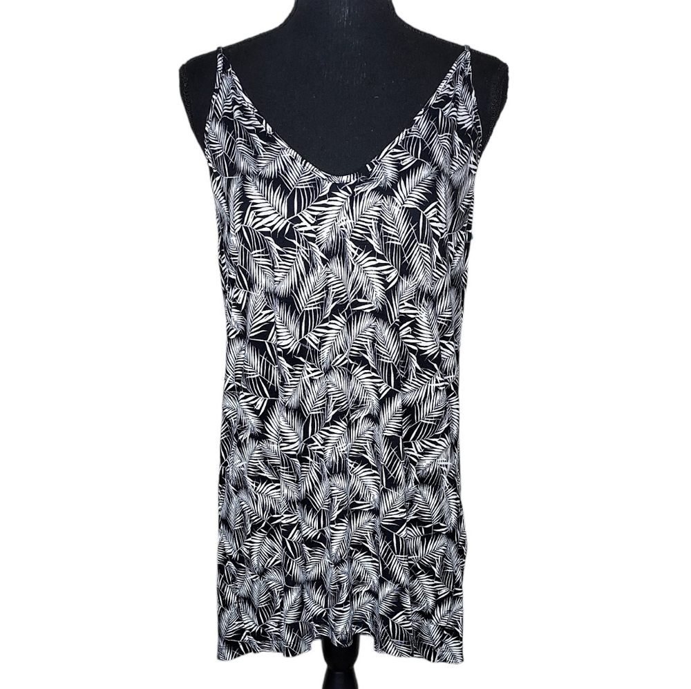 Old Navy Palm Leaf Keyhole Camisole Top Size Large